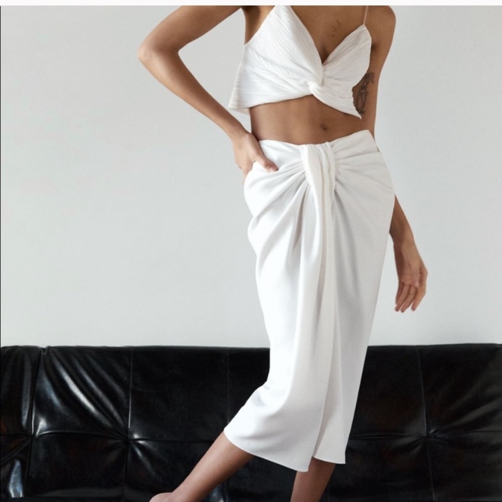 NWT - Zara Knotted Pareo Skirt - Picture 9 of 15